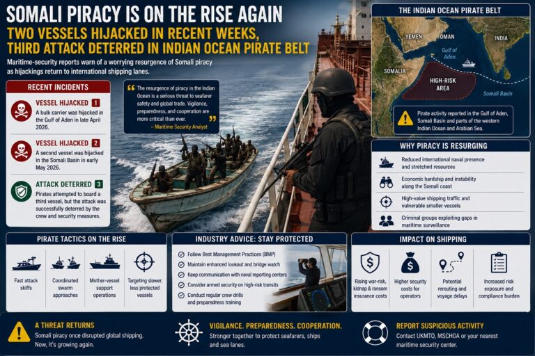 Somali Piracy Resurges as Hijackings Return to Indian Ocean Shipping Lanes