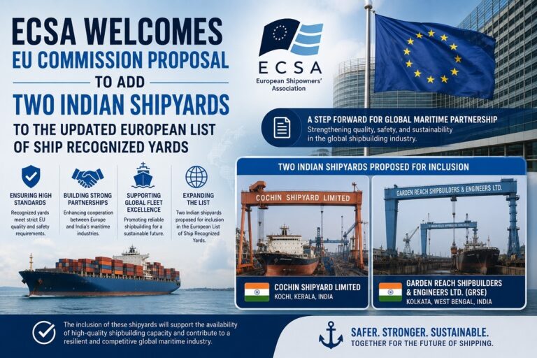 European Shipowners Back EU Proposal to Recognise Two Indian Shipyards