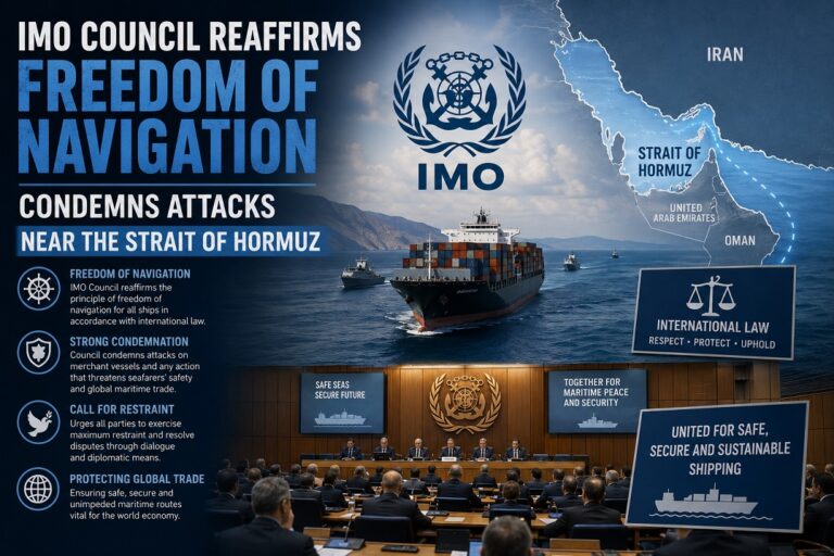 IMO Council Reaffirms Freedom of Navigation, Condemns Attacks Near the Strait of Hormuz