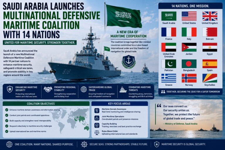 Saudi Arabia Launches Multinational Defensive Maritime Coalition With 14 Nations