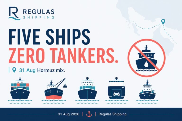 Five Commodity Ships, Zero Liquid Tankers: Hormuz Traffic Halves After Clearance Claims