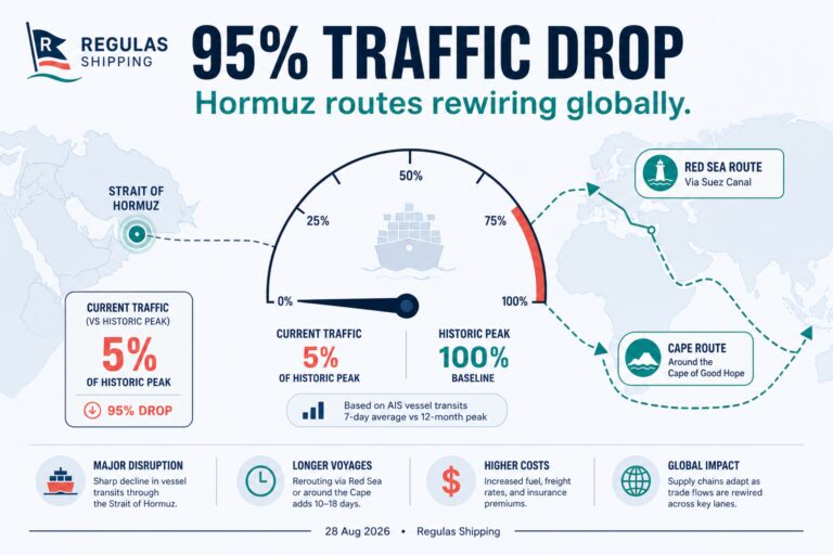 Hormuz Traffic Still About 95 Percent Below Normal as Trade Routes Rewire