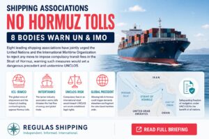 Eight shipping associations warn UN and IMO against Hormuz transit tolls