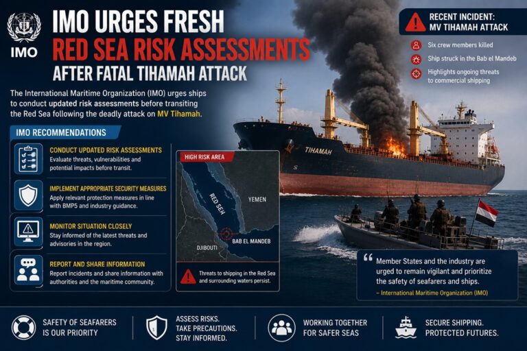 IMO Urges Fresh Red Sea Risk Assessments After Fatal Tihamah Attack