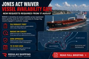 Jones Act operators face new Vessel Availability Requests as revised waiver nears