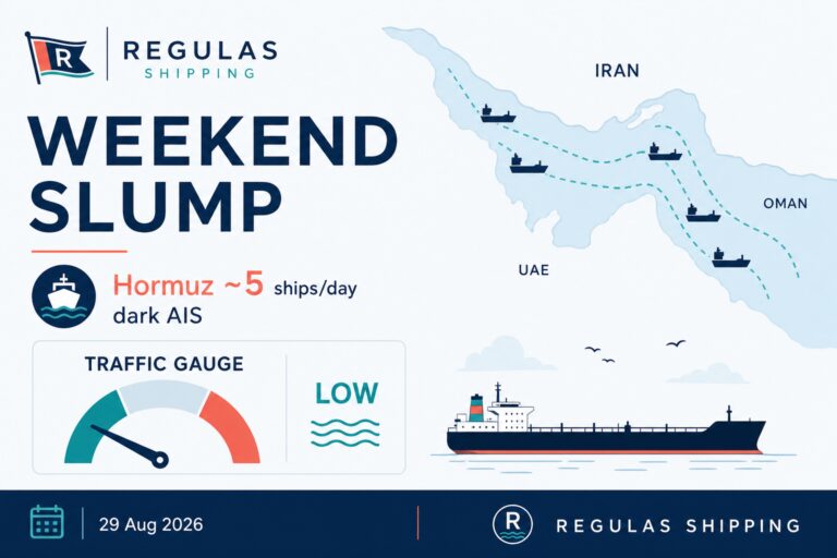 Weekend Hormuz Traffic Slumps as Operators Go Dark After Fresh Attacks