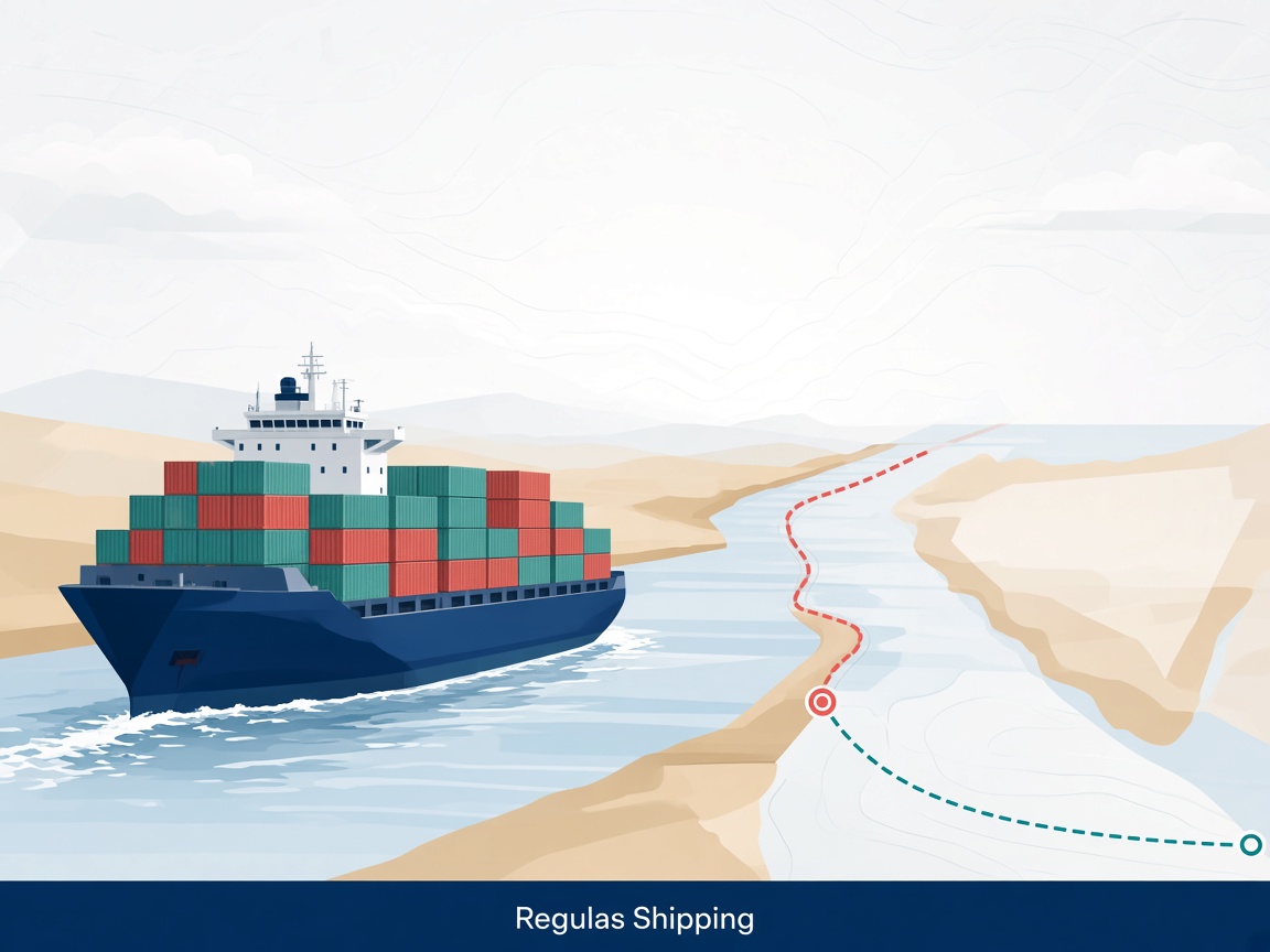 Container ship on a Suez Canal routing, Regulas Shipping
