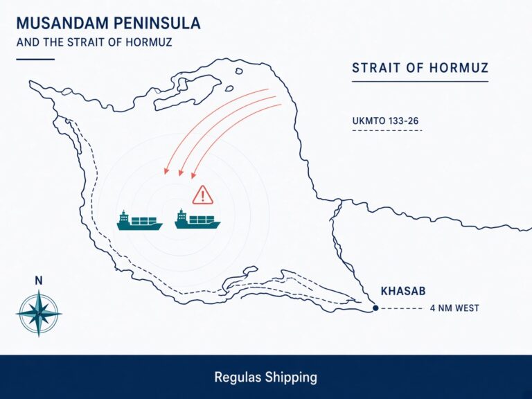 Four Projectiles Hit Two Vessels Off Khasab as Hormuz Gateway Comes Under Fire