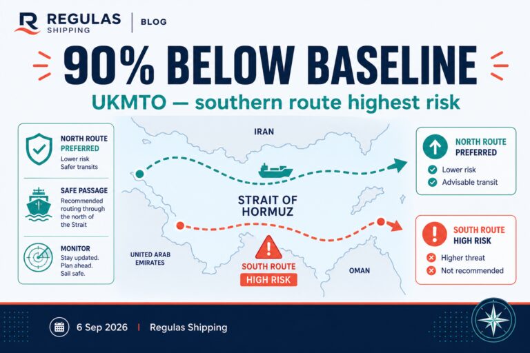 UKMTO: Hormuz Traffic About 90 Percent Below Baseline; Southern Route Highest Risk