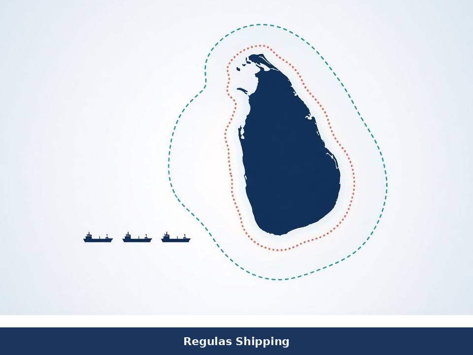 Light-theme chart of Sri Lanka with territorial-sea and EEZ rings and tanker silhouettes