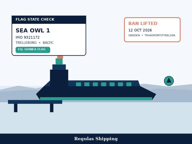 Sweden lifts the Sea Owl 1 ban after Equatorial Guinea confirms the flag